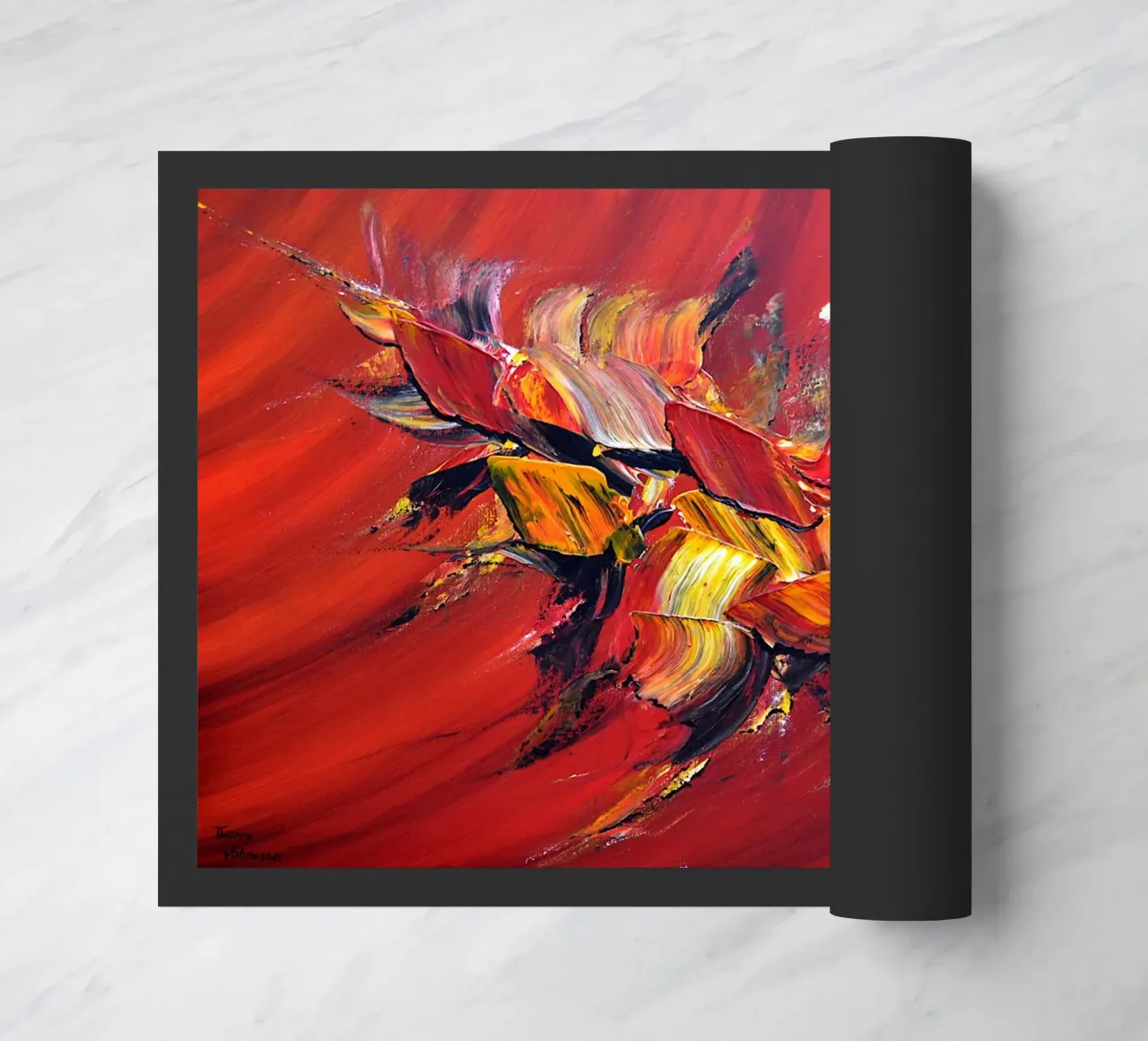 L'uccello di fuoco zerbino da Thierry Vobmann Abstract painting