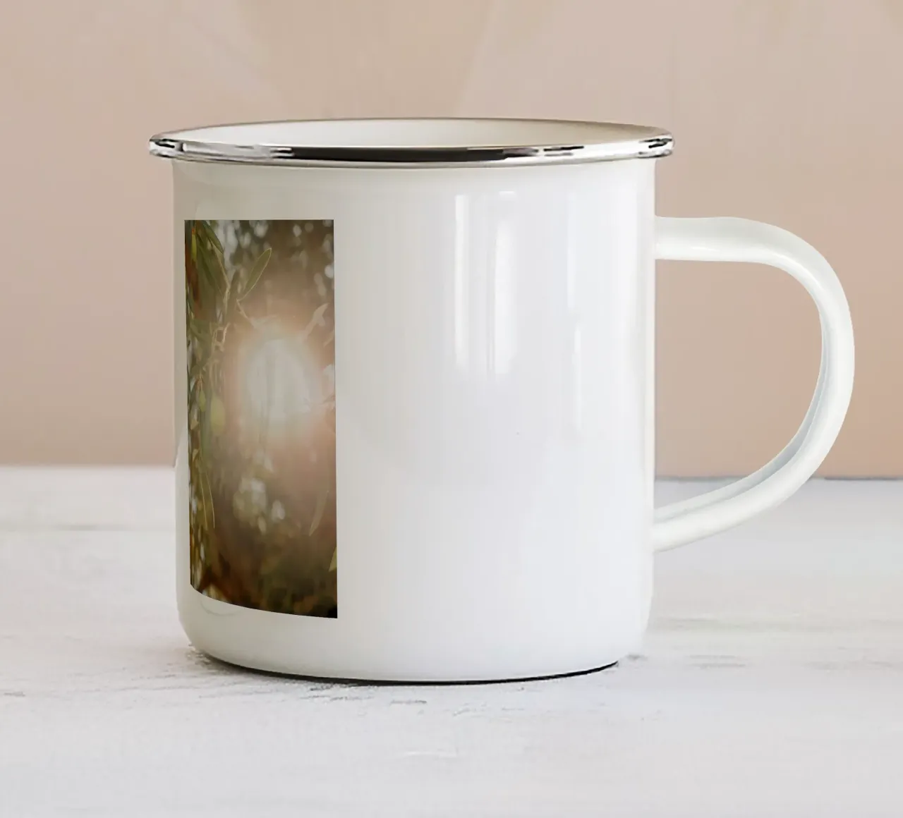 Golden Olive Tree tazza in smalto da Thilo Grøsch