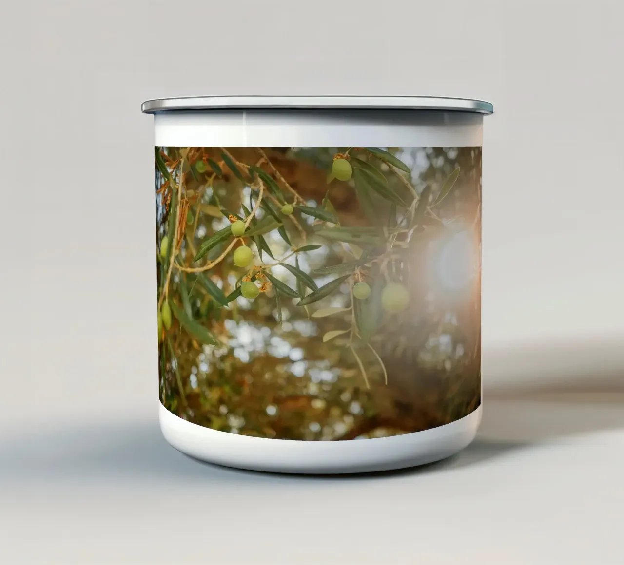 Golden Olive Tree tazza in smalto da Thilo Grøsch
