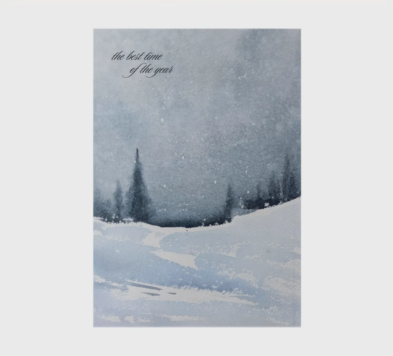Winter landscape in the snow with saying the best time of year notebook by Studio Vibe