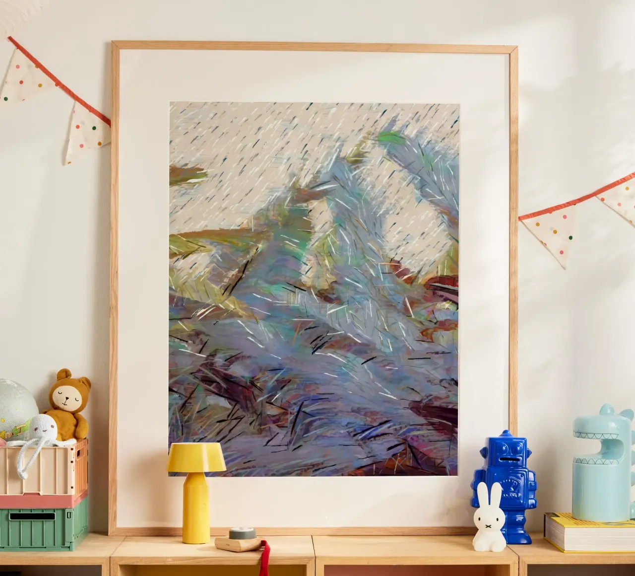 Oltre la foresta poster con telaio in legno da 83oranges