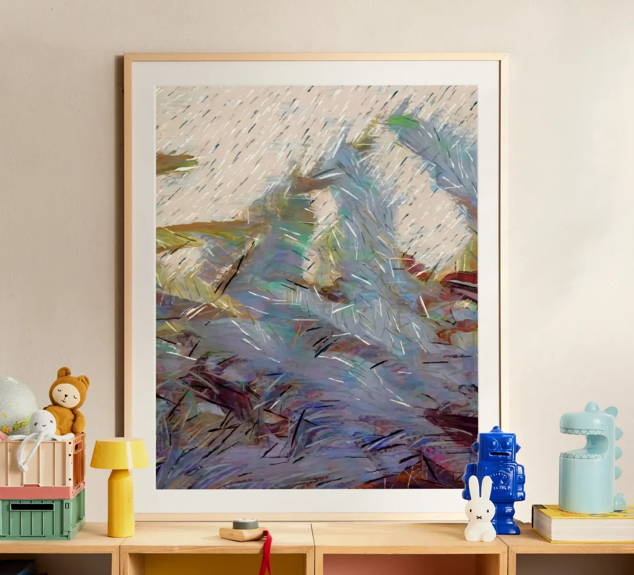 Oltre la foresta poster con telaio in legno da 83oranges