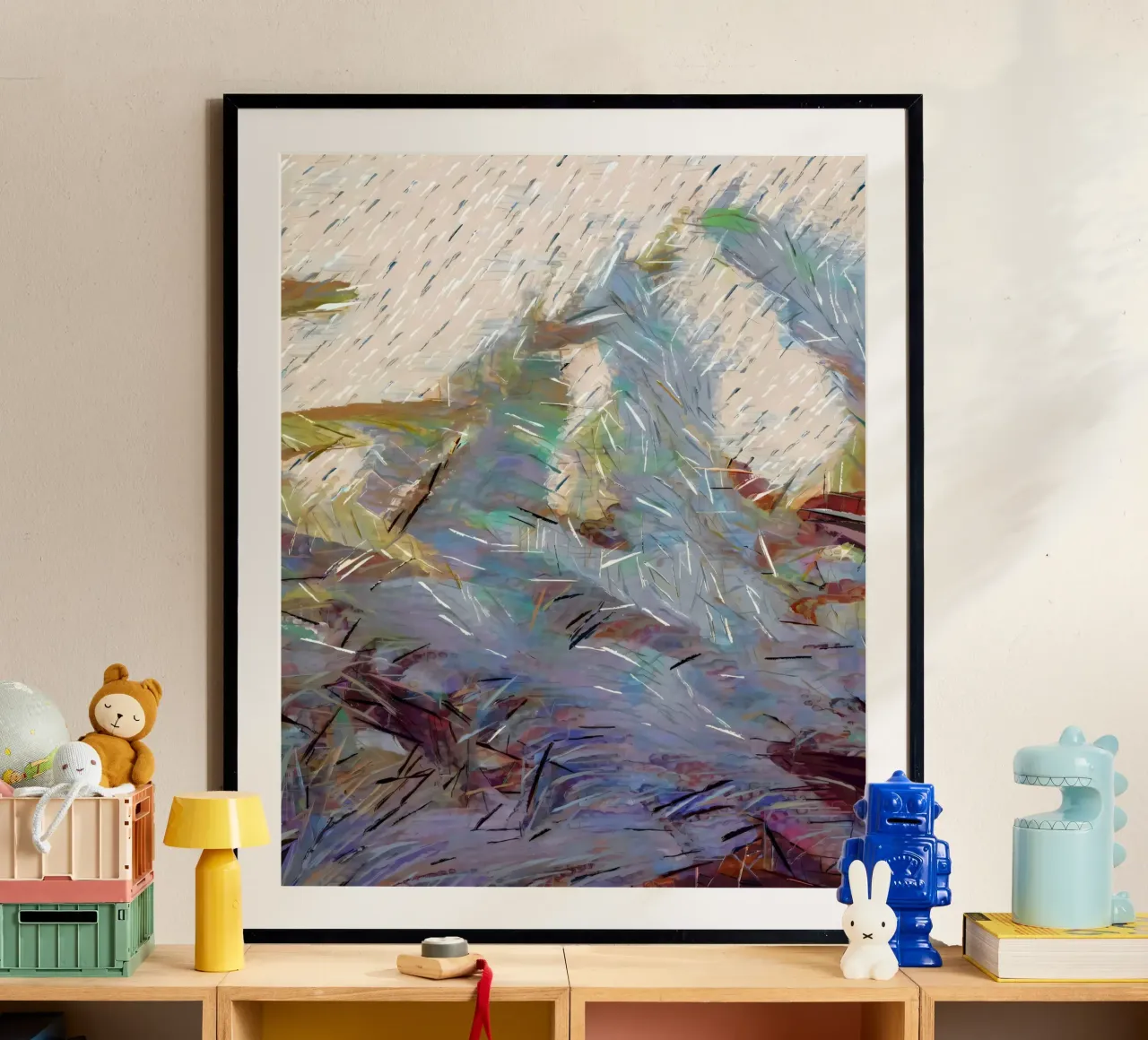 Oltre la foresta poster con telaio in legno da 83oranges