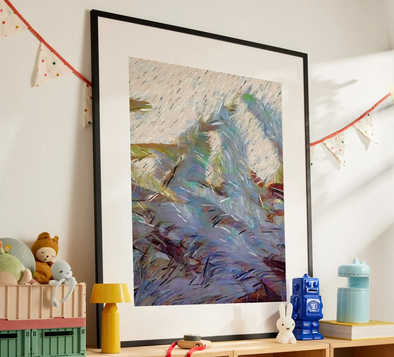 Oltre la foresta poster con telaio in legno da 83oranges