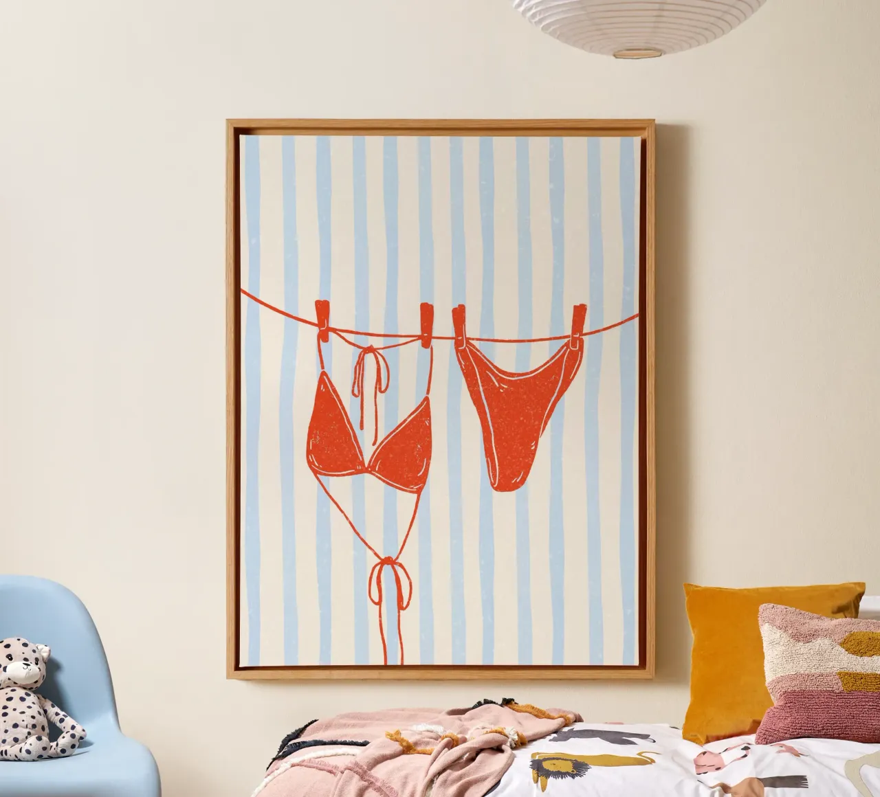 Laundry tela con Cornice a cassetta da PinkCandyWalls