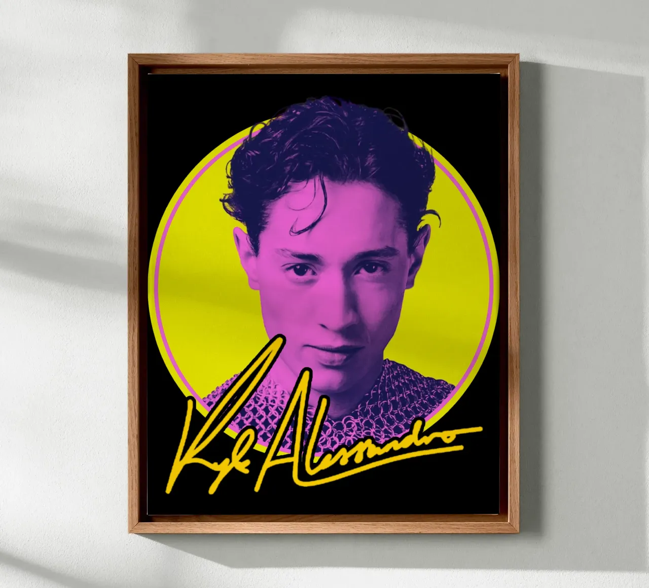 Vintage Style Kyle Alessandro Pop canvas with Floater frame by skurtow