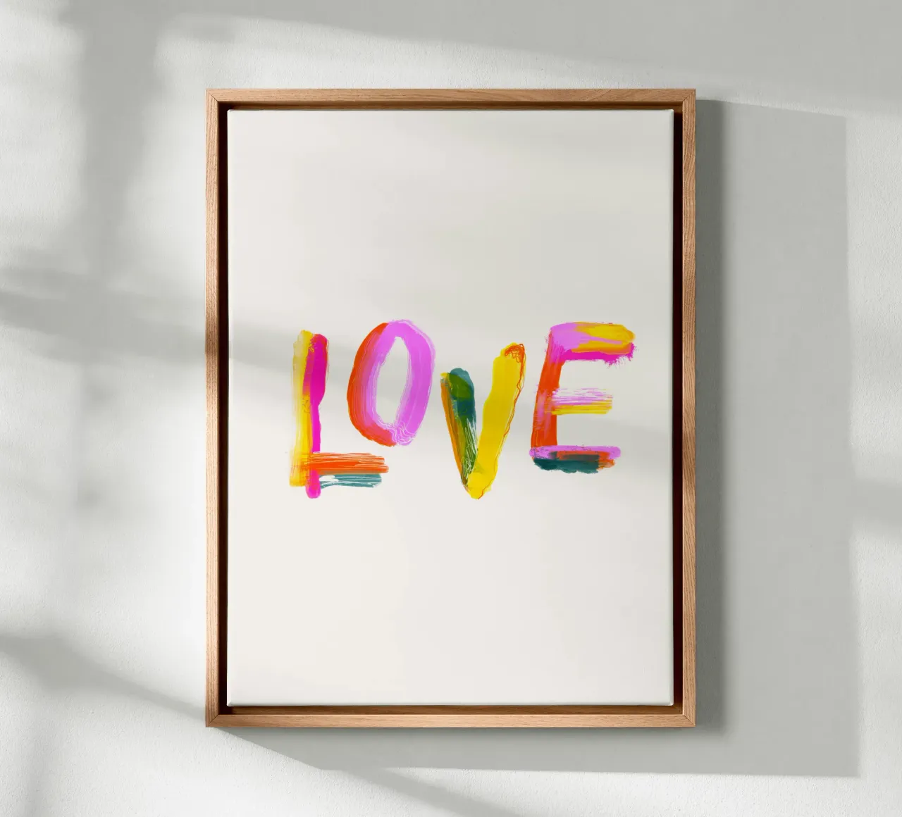 L'amore tela con Cornice a cassetta da Giggly Colors