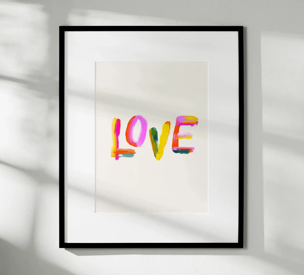 L'amore poster con telaio in plastica da Giggly Colors