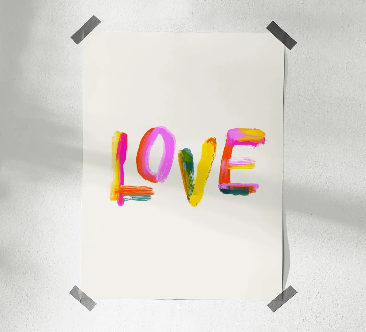L'amore poster con telaio in plastica da Giggly Colors