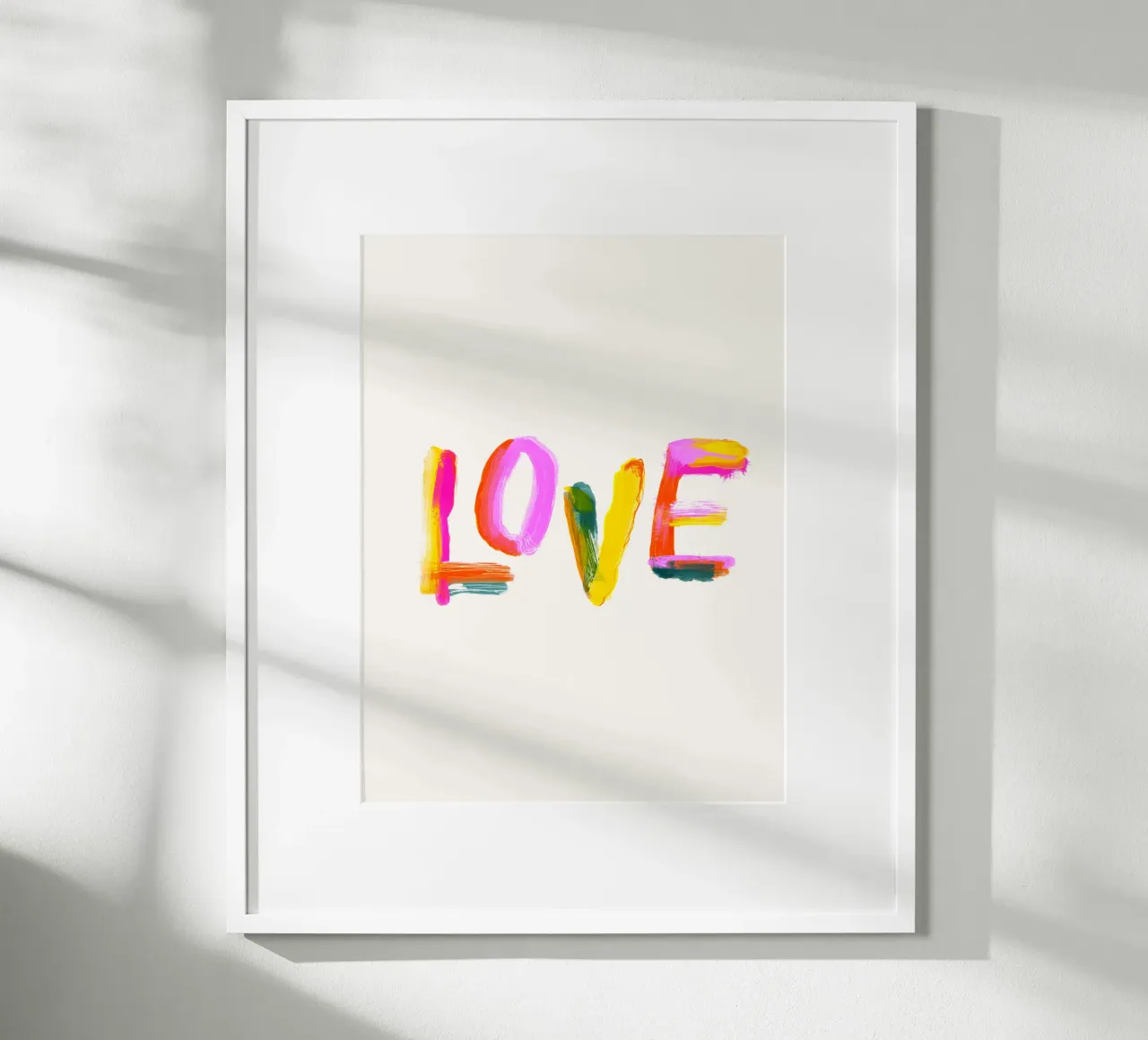 L'amore poster con telaio in plastica da Giggly Colors