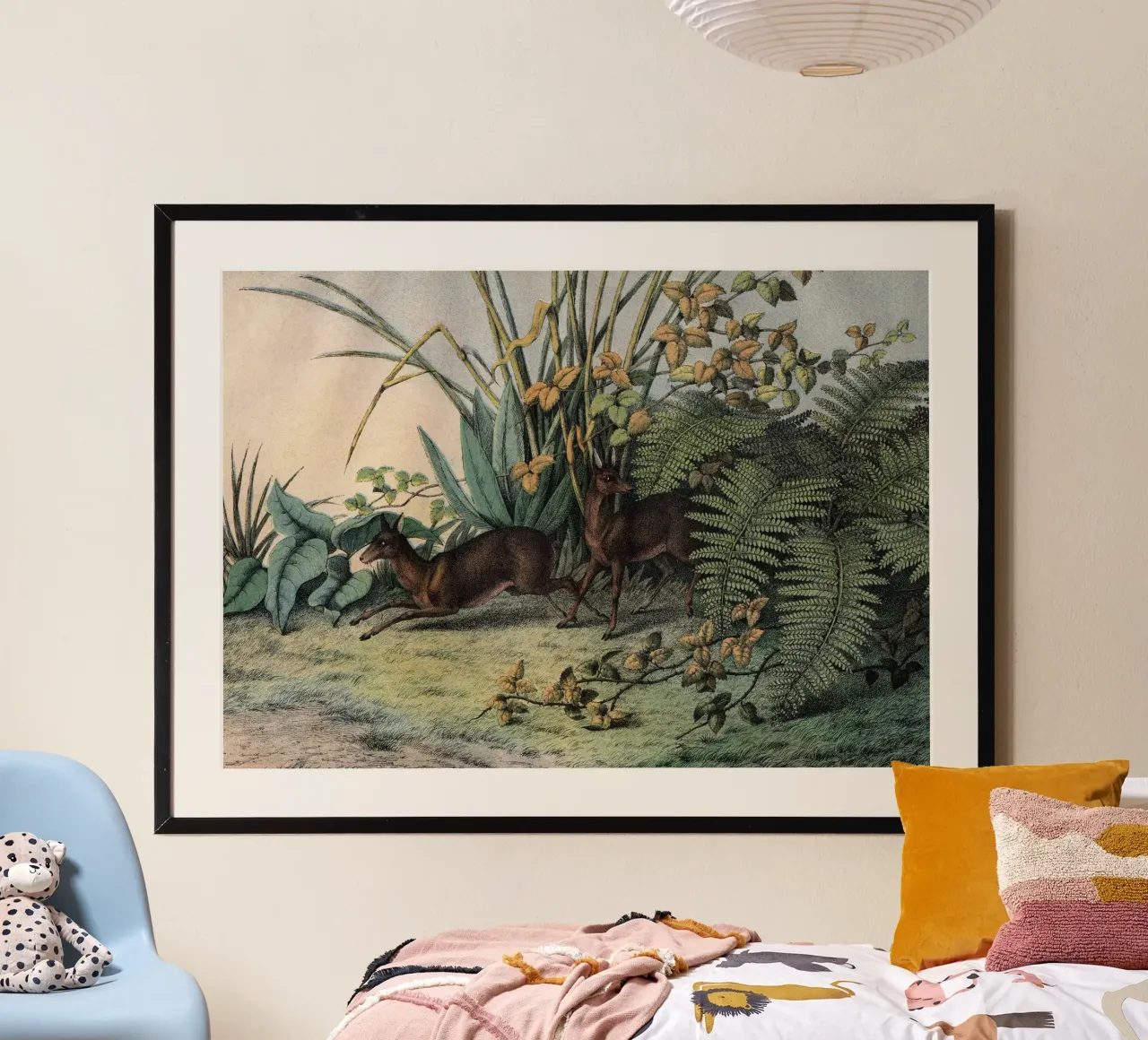Vintage Kolb 9 Tafel 16 Moschusthier poster con telaio in plastica da Vintage Print Collection