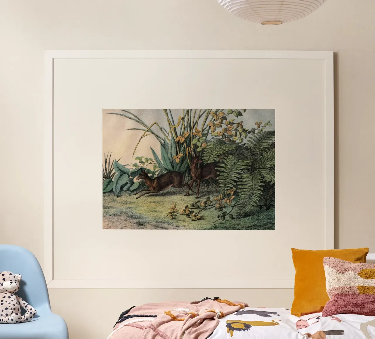 Vintage Kolb 9 Tafel 16 Moschusthier poster con telaio in plastica da Vintage Print Collection