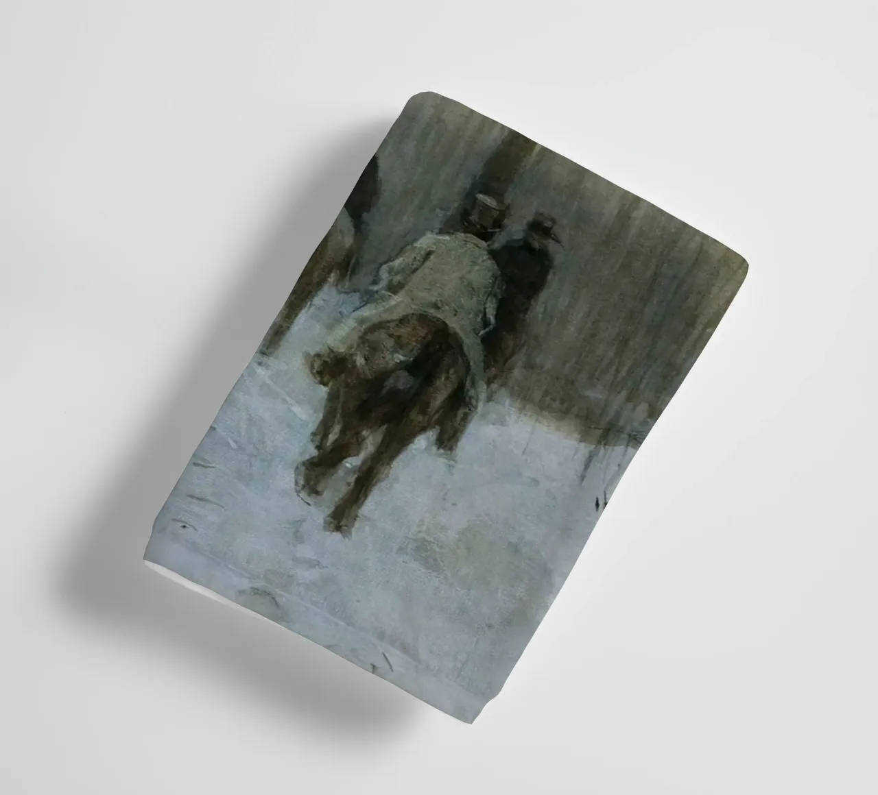 Three riders in a snowy winter forest under bare trees towel by Studio Vibe