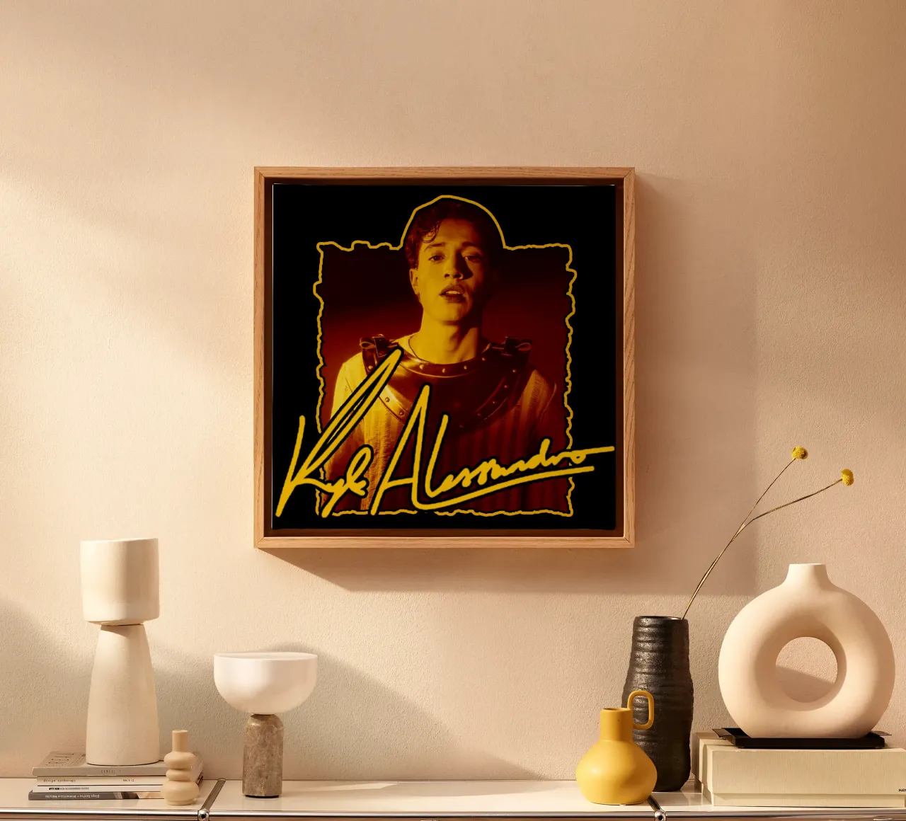 Pop Kyle Alessandro canvas with Floater frame by skurtow