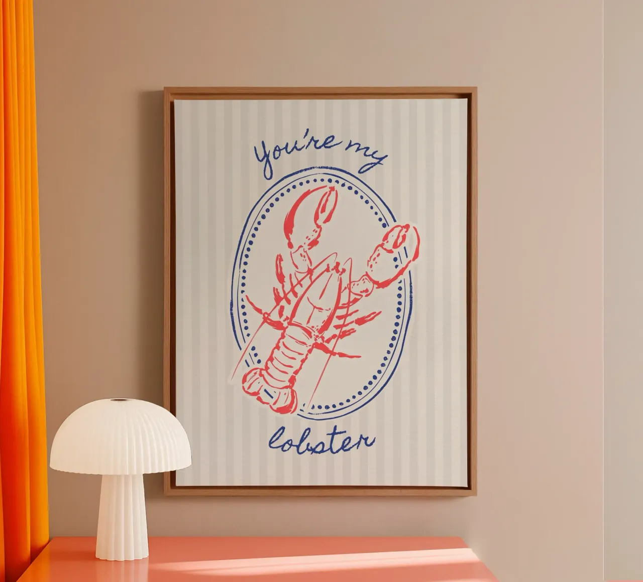 You're my lobster tela con Cornice a cassetta da PinkCandyWalls