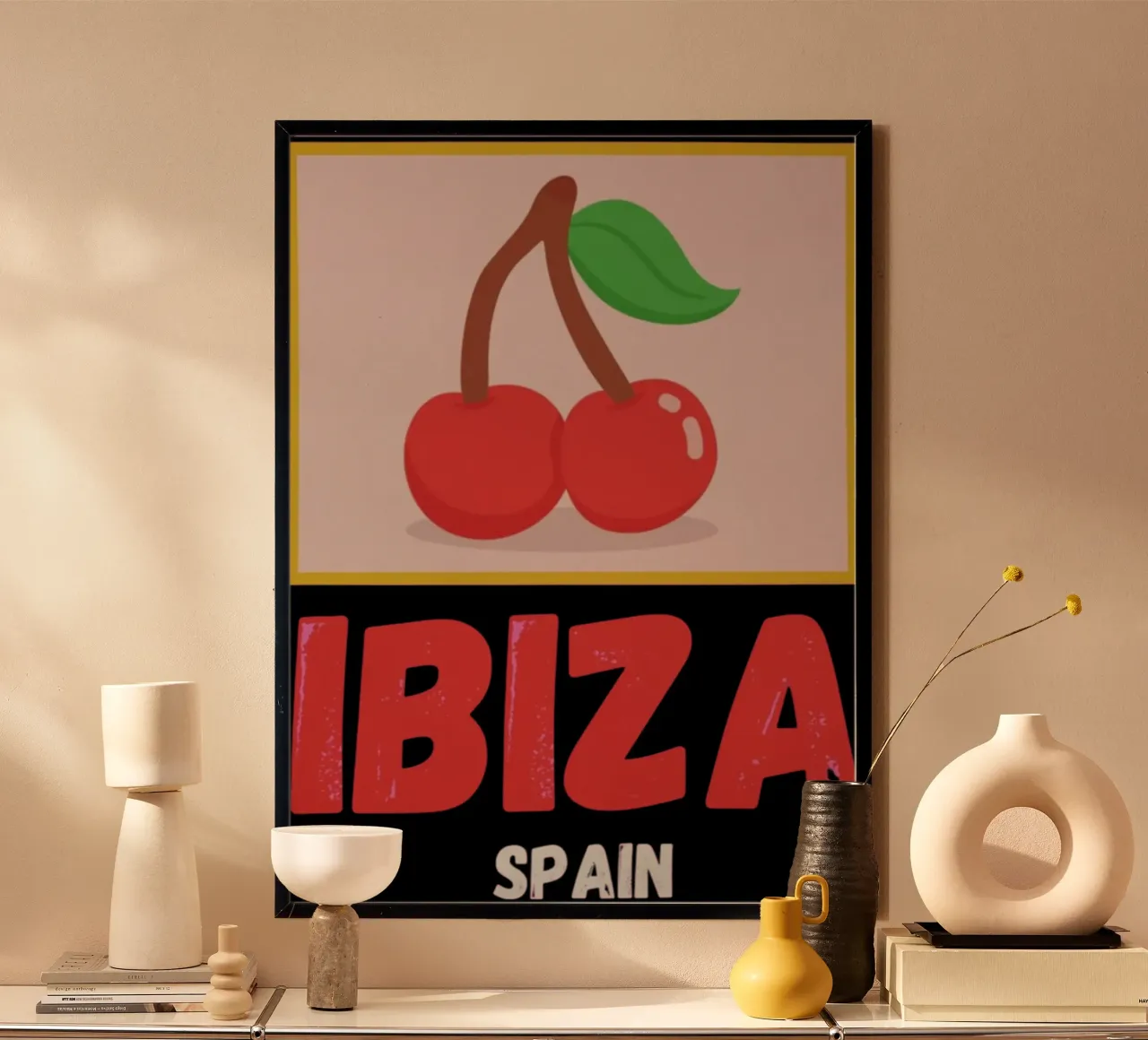 Ibiza Spagna Battito delle Baleari poster da sophielouise.designs