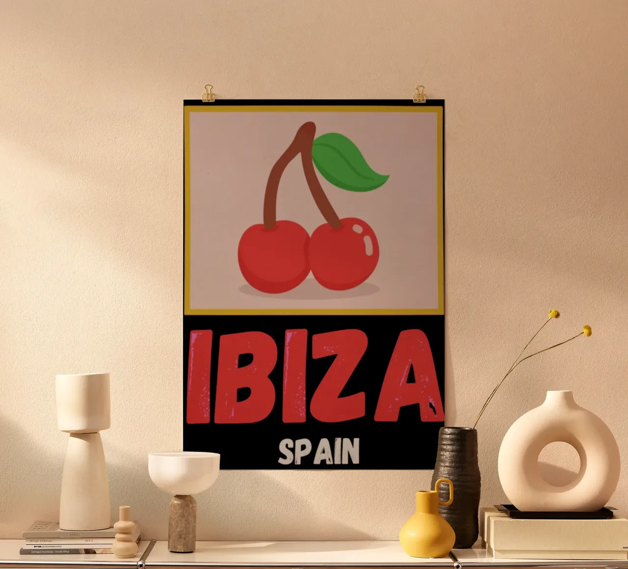 Ibiza Spagna Battito delle Baleari poster da sophielouise.designs