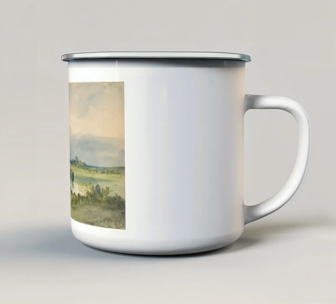 Extensive landscape tazza in smalto da vintageshop