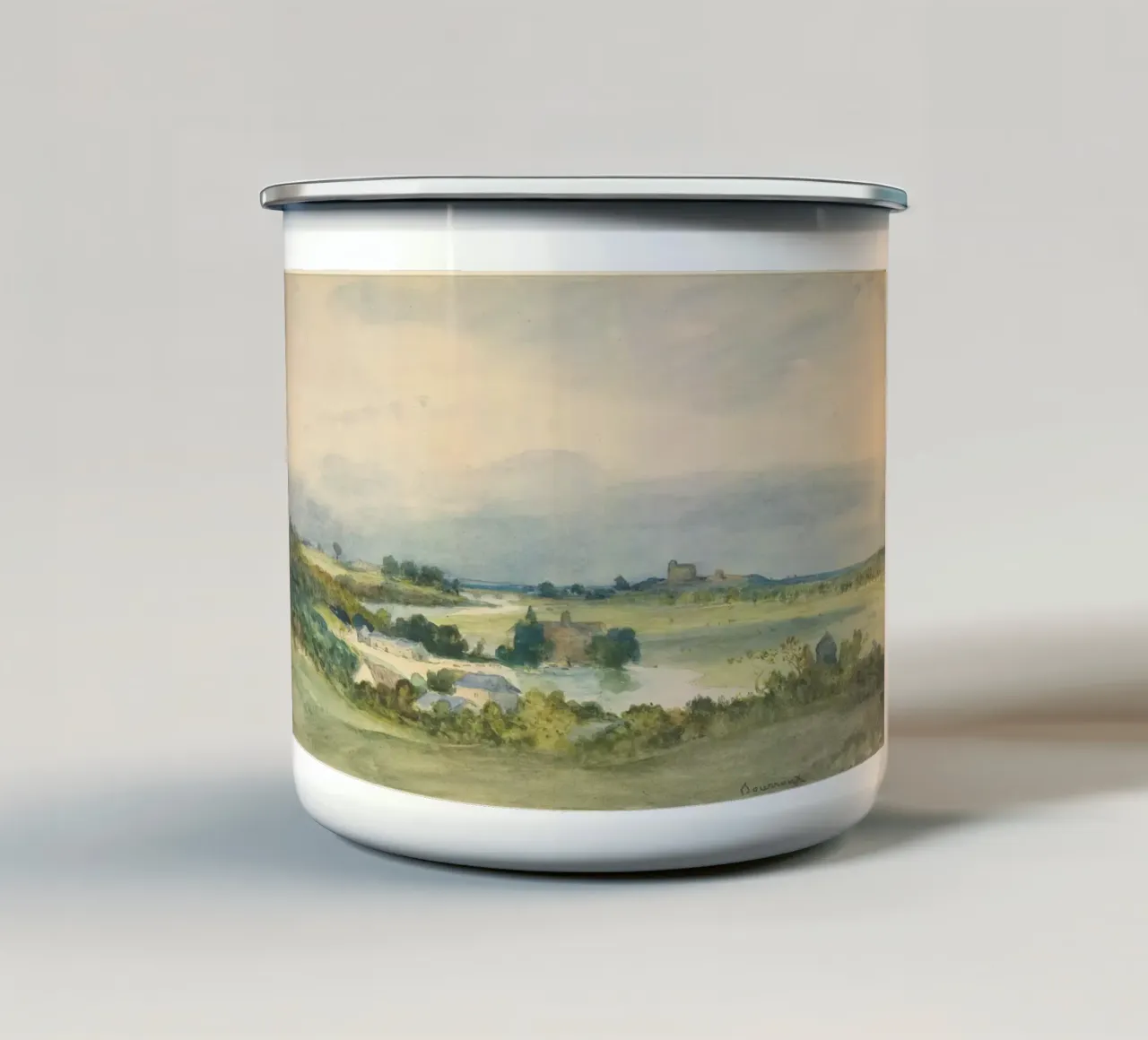 Extensive landscape tazza in smalto da vintageshop