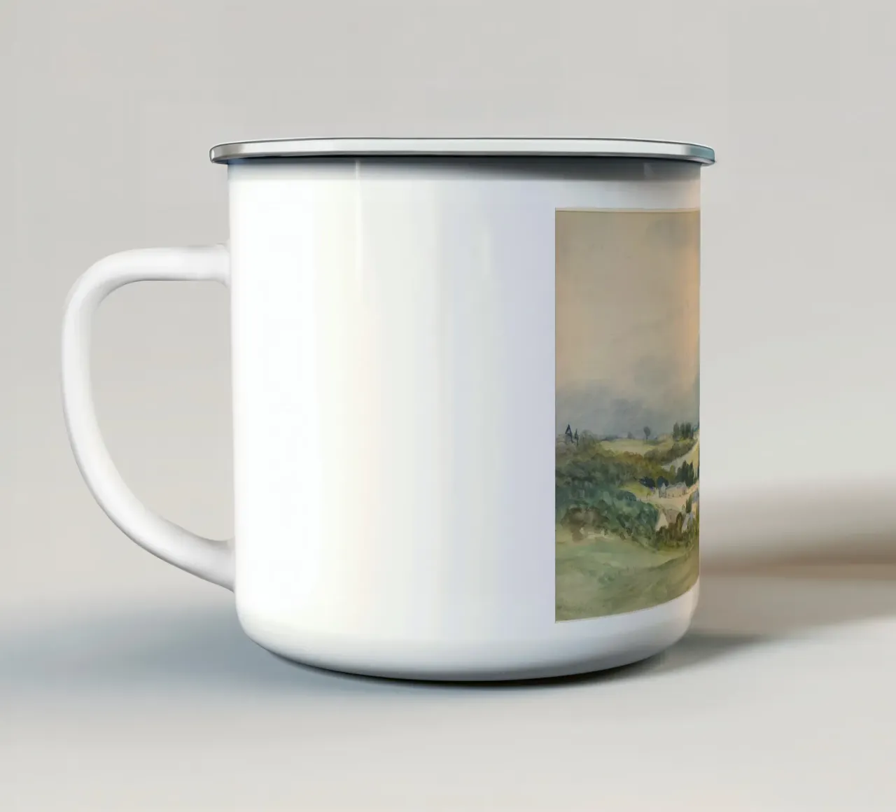 Extensive landscape tazza in smalto da vintageshop