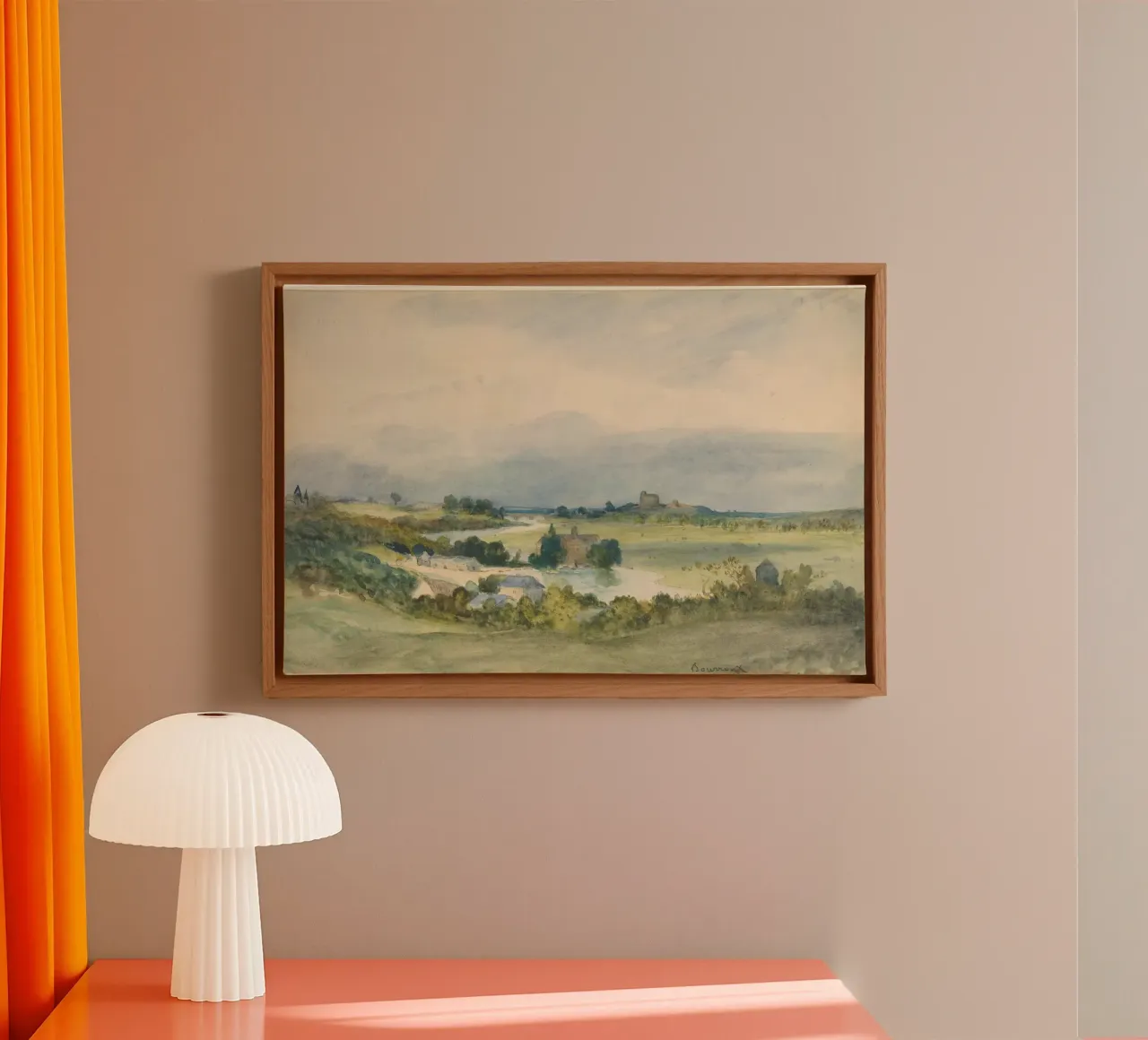 Extensive landscape tela con Cornice a cassetta da vintageshop