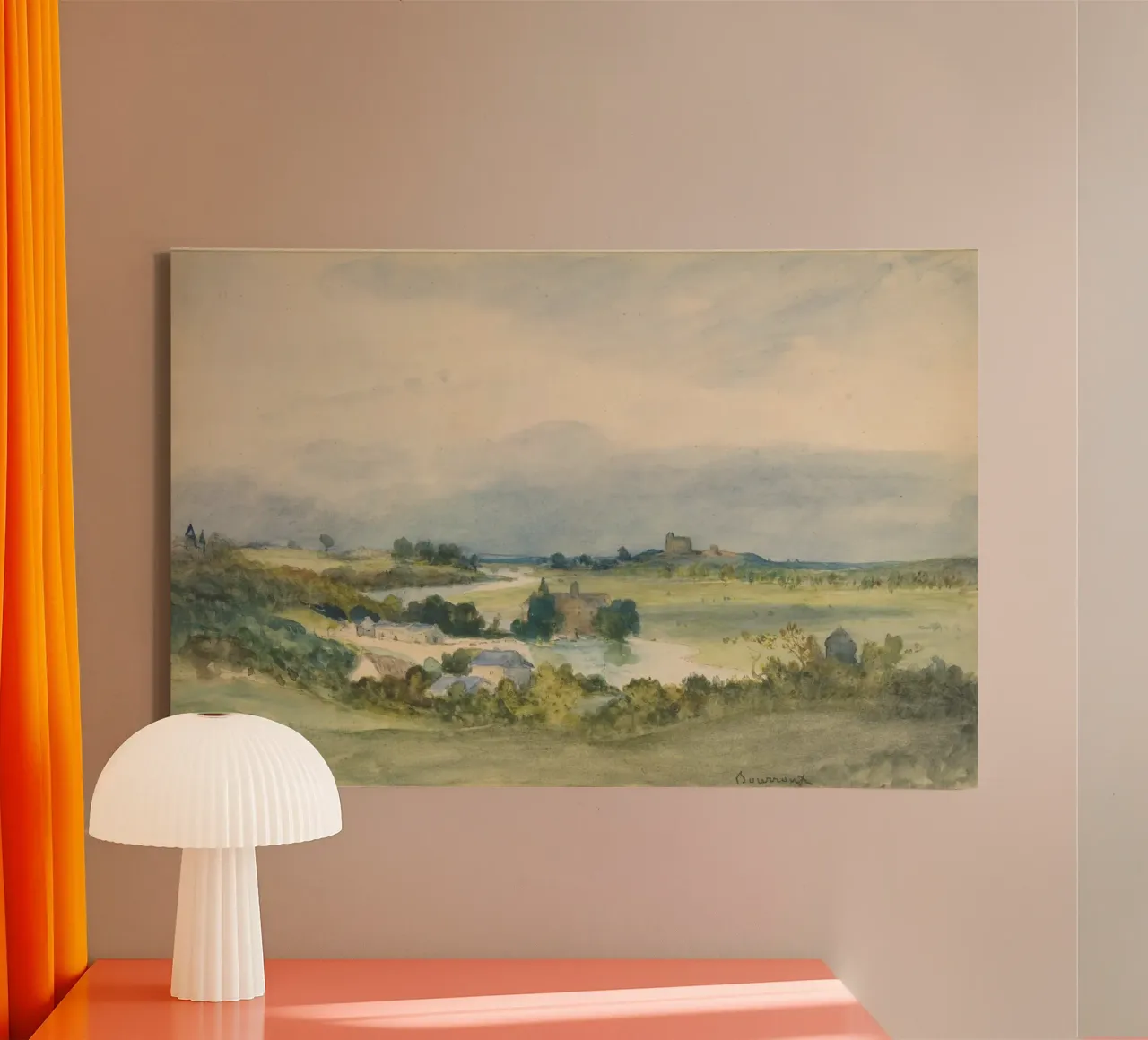 Extensive landscape tela con Cornice a cassetta da vintageshop
