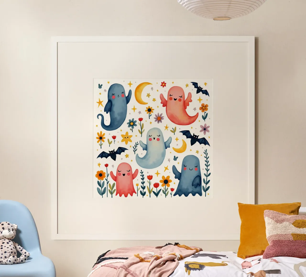 Kawaii Ghosts poster da Sasyall Graphics