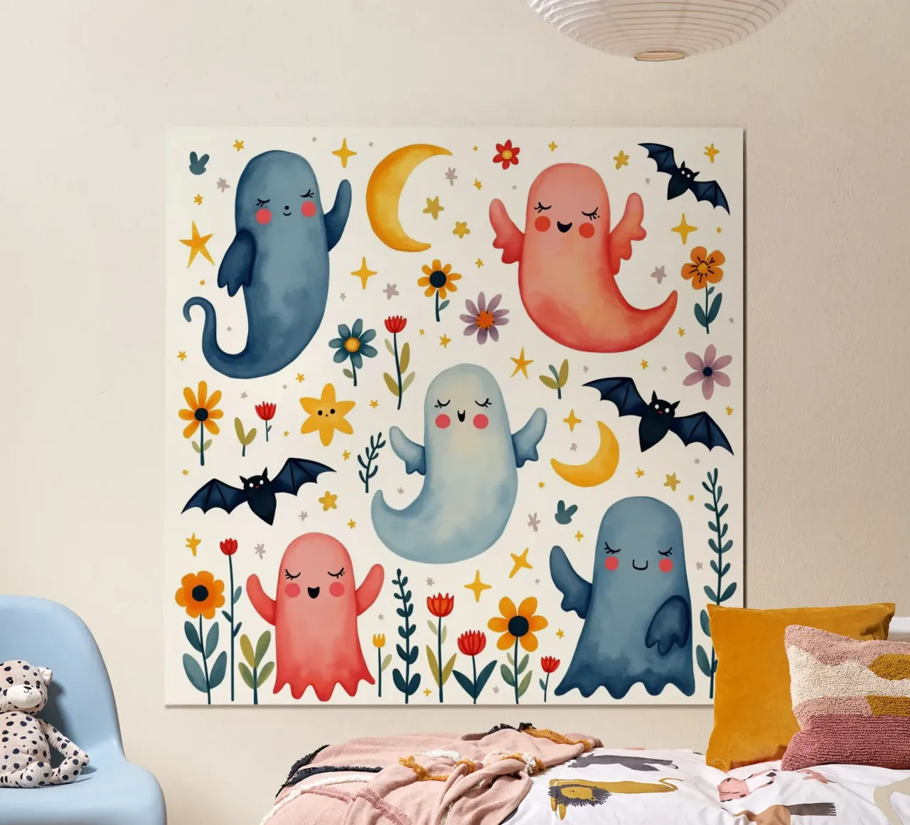 Kawaii Ghosts poster da Sasyall Graphics