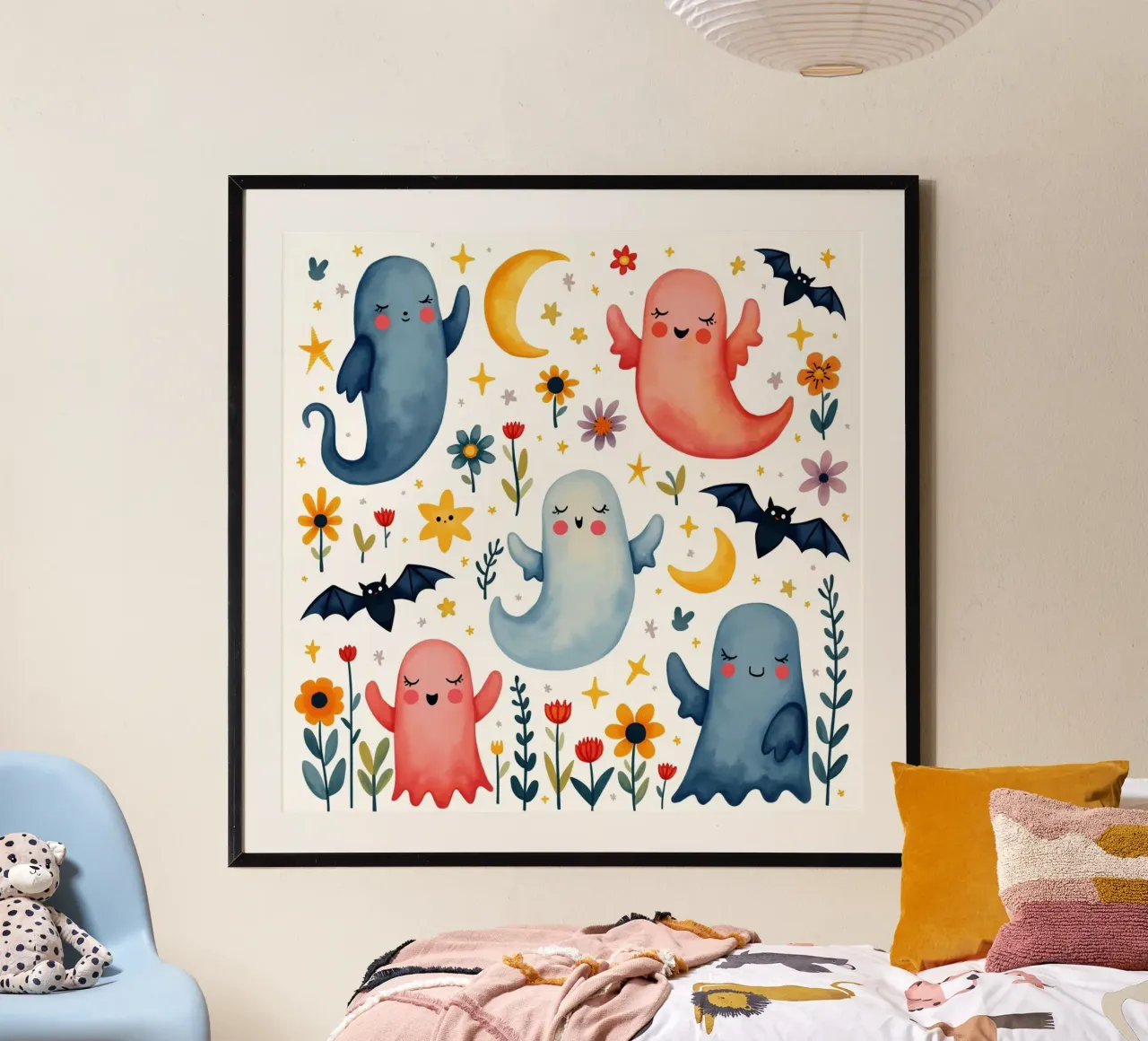 Kawaii Ghosts poster da Sasyall Graphics