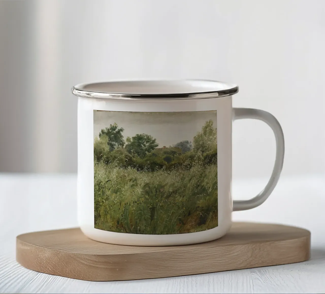 Field of Oats near Vejby tazza in smalto da vintageshop