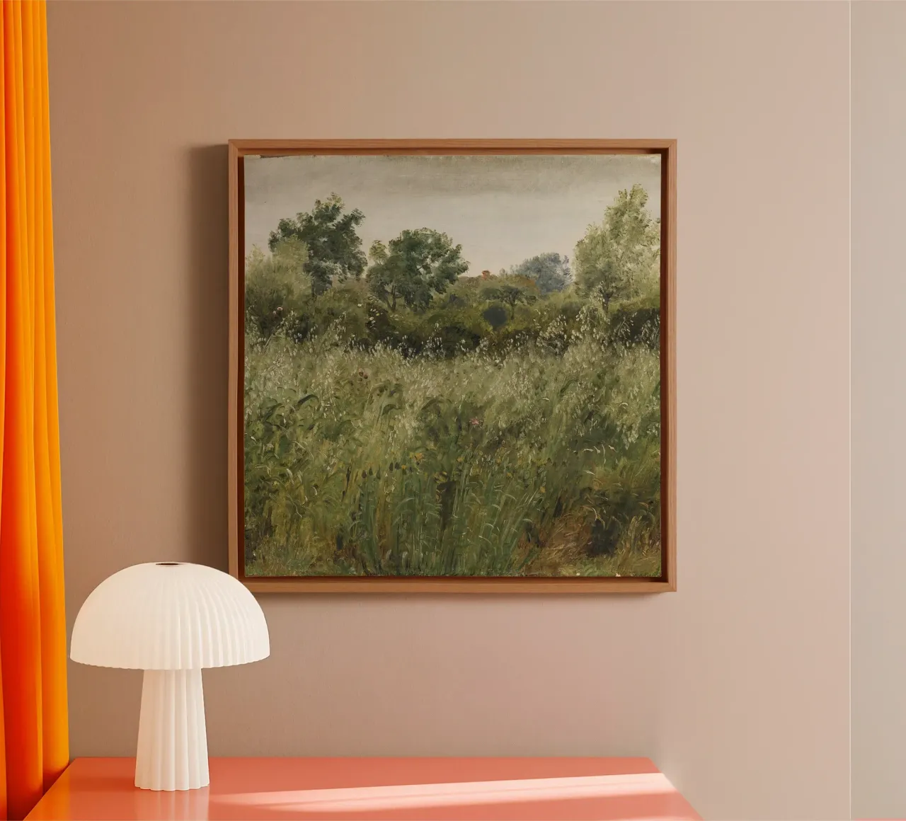 Field of Oats near Vejby tela con Cornice a cassetta da vintageshop