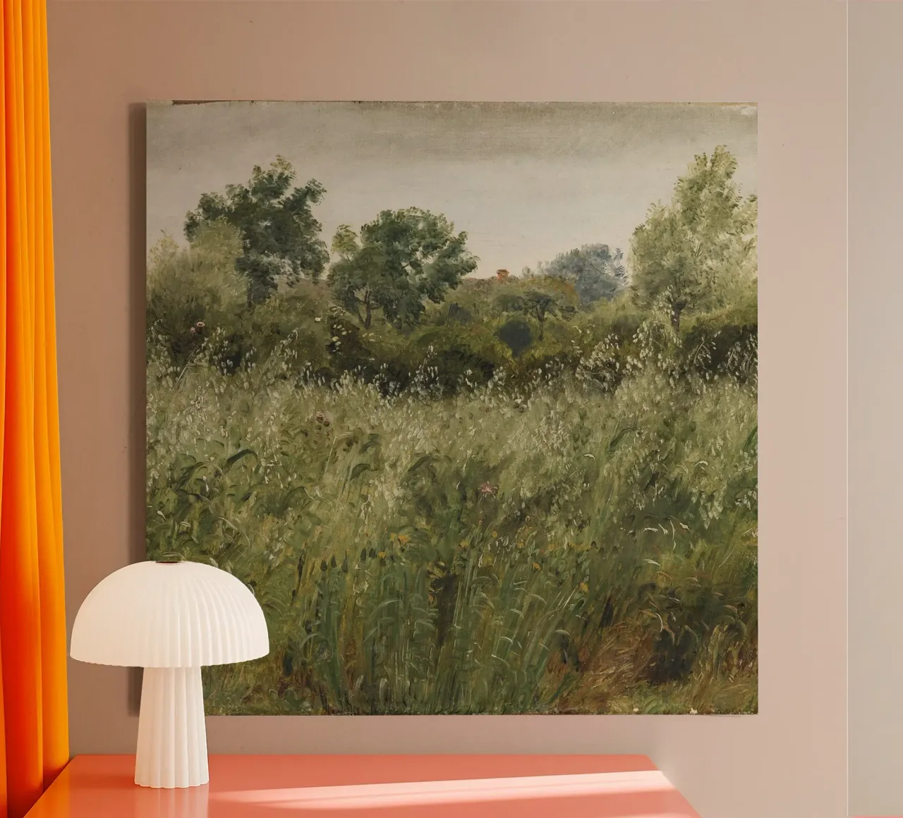 Field of Oats near Vejby tela con Cornice a cassetta da vintageshop