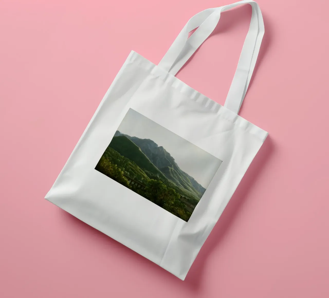 View of the Bridge and Part of the Town of Cava borsa in juta da vintageshop