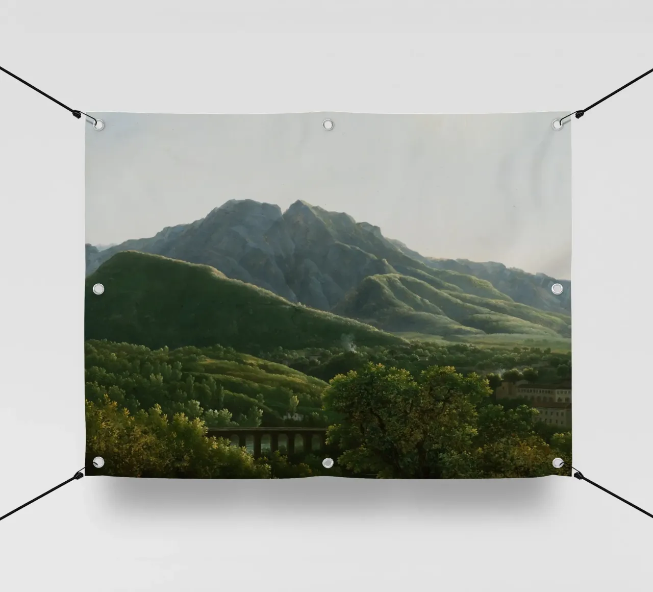 View of the Bridge and Part of the Town of Cava telo in pvc da vintageshop