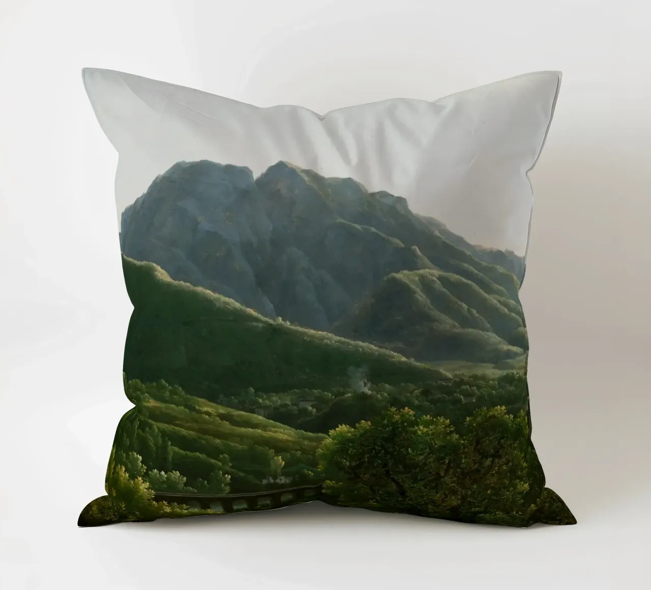 View of the Bridge and Part of the Town of Cava cuscino da vintageshop