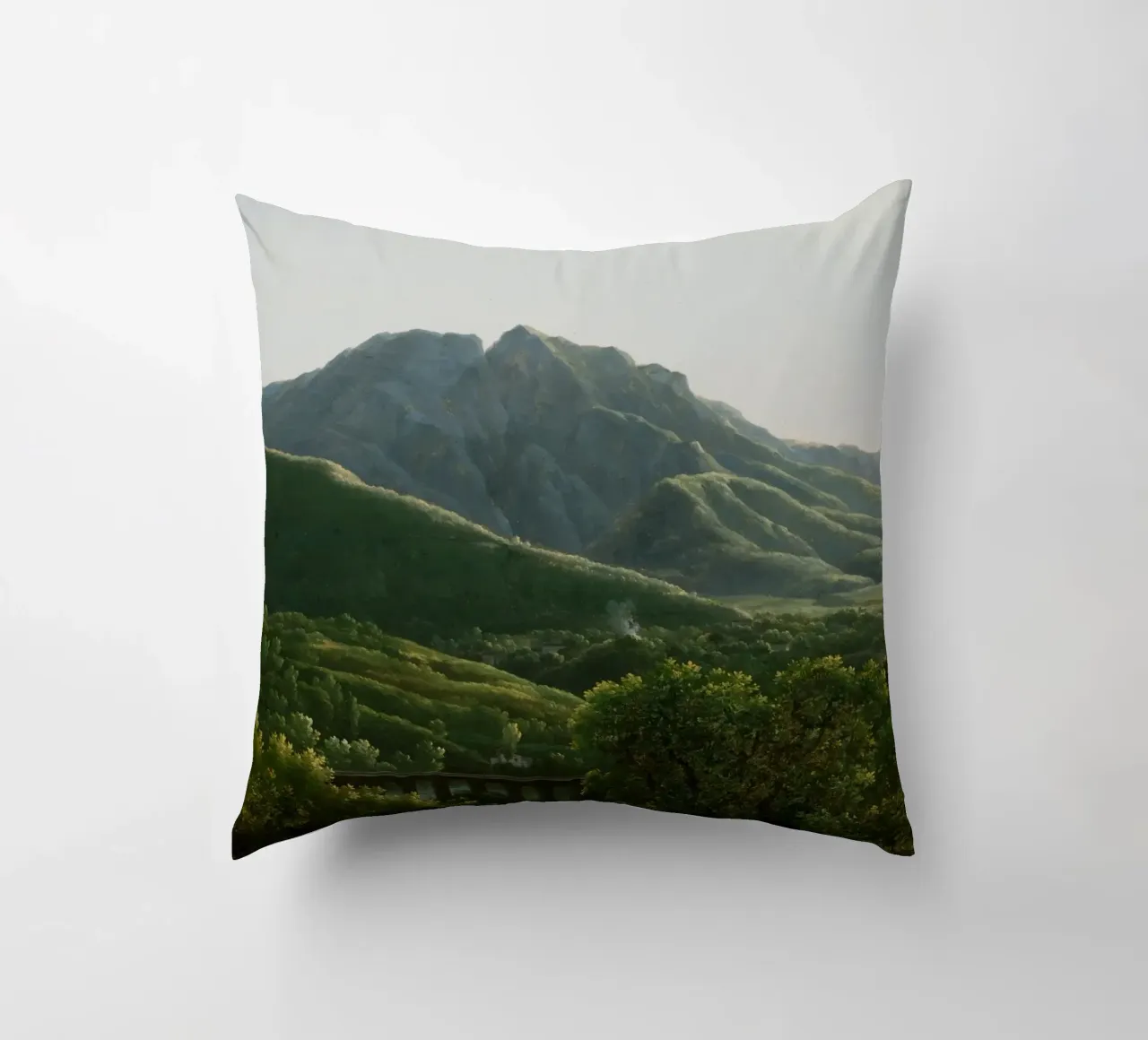 View of the Bridge and Part of the Town of Cava cuscino da vintageshop