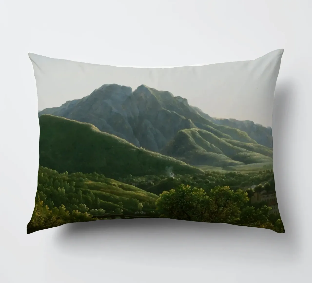 View of the Bridge and Part of the Town of Cava cuscino da vintageshop