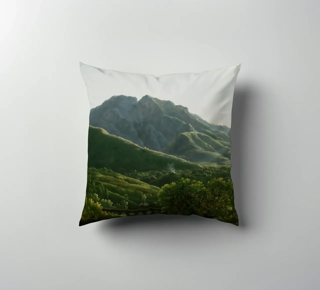 View of the Bridge and Part of the Town of Cava cuscino da vintageshop