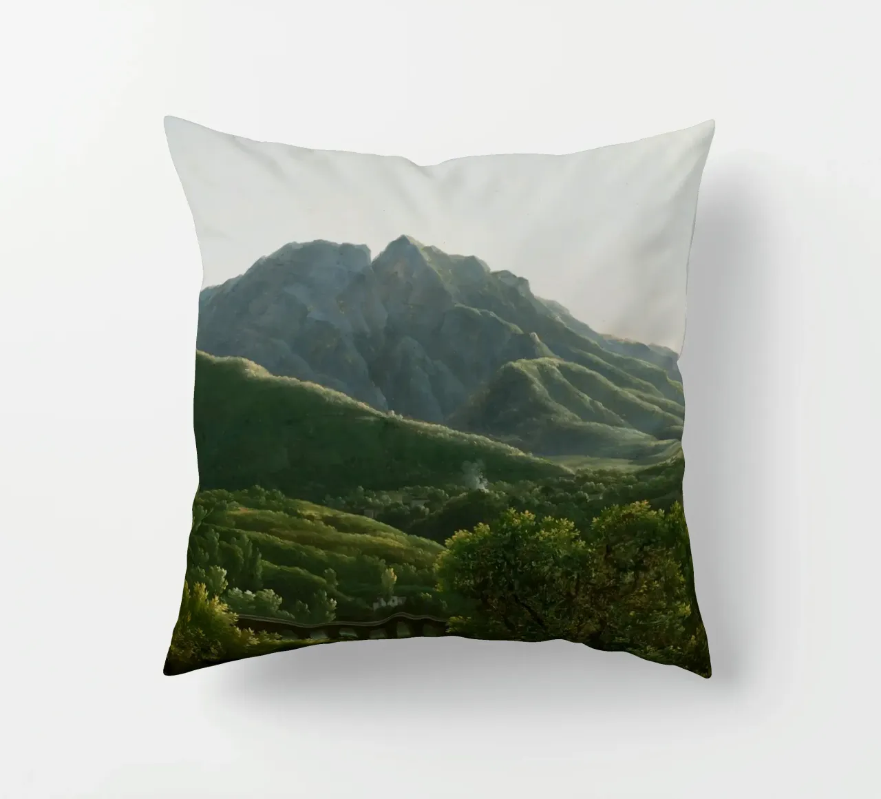 View of the Bridge and Part of the Town of Cava cuscino da vintageshop