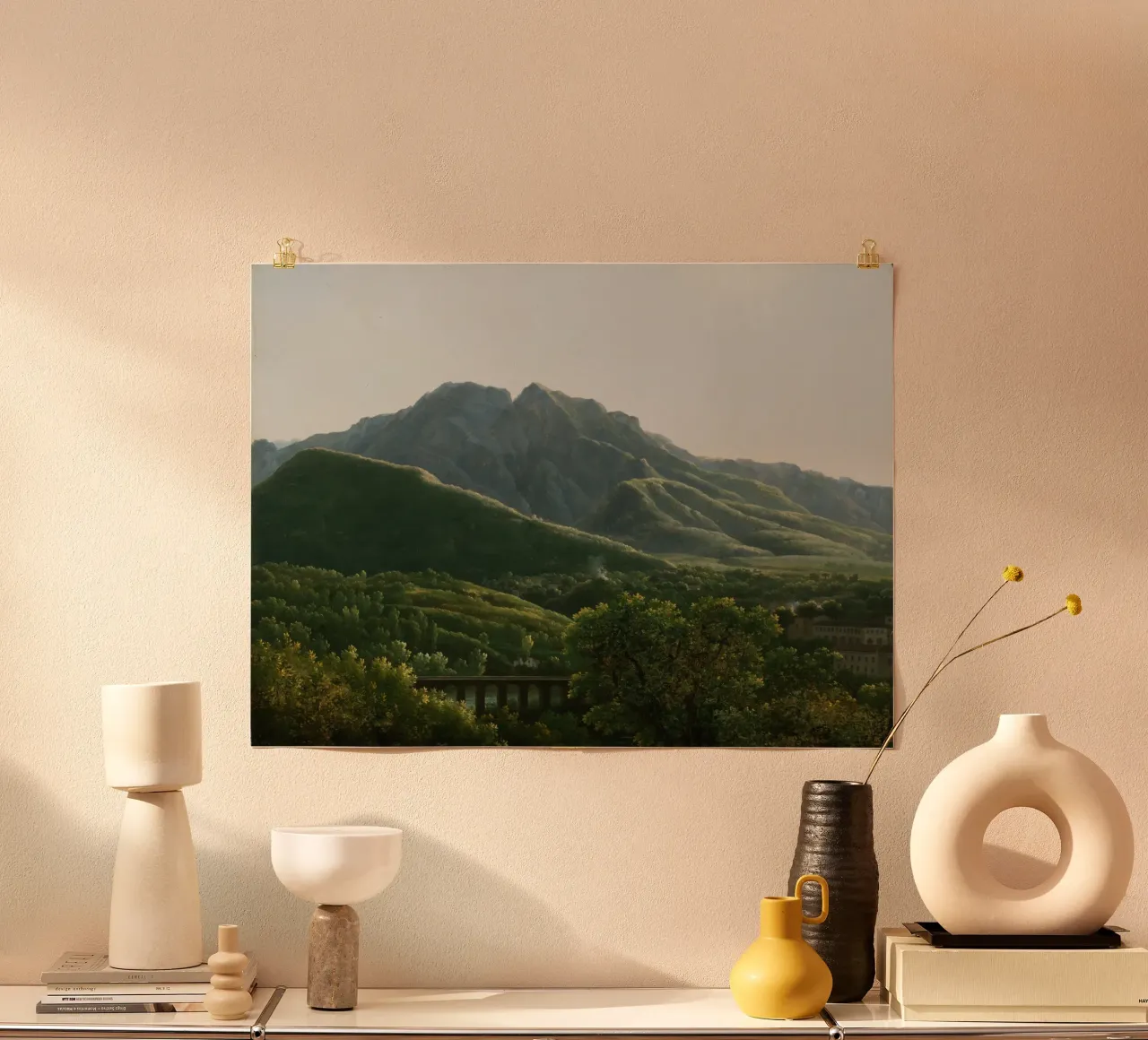 View of the Bridge and Part of the Town of Cava poster da vintageshop