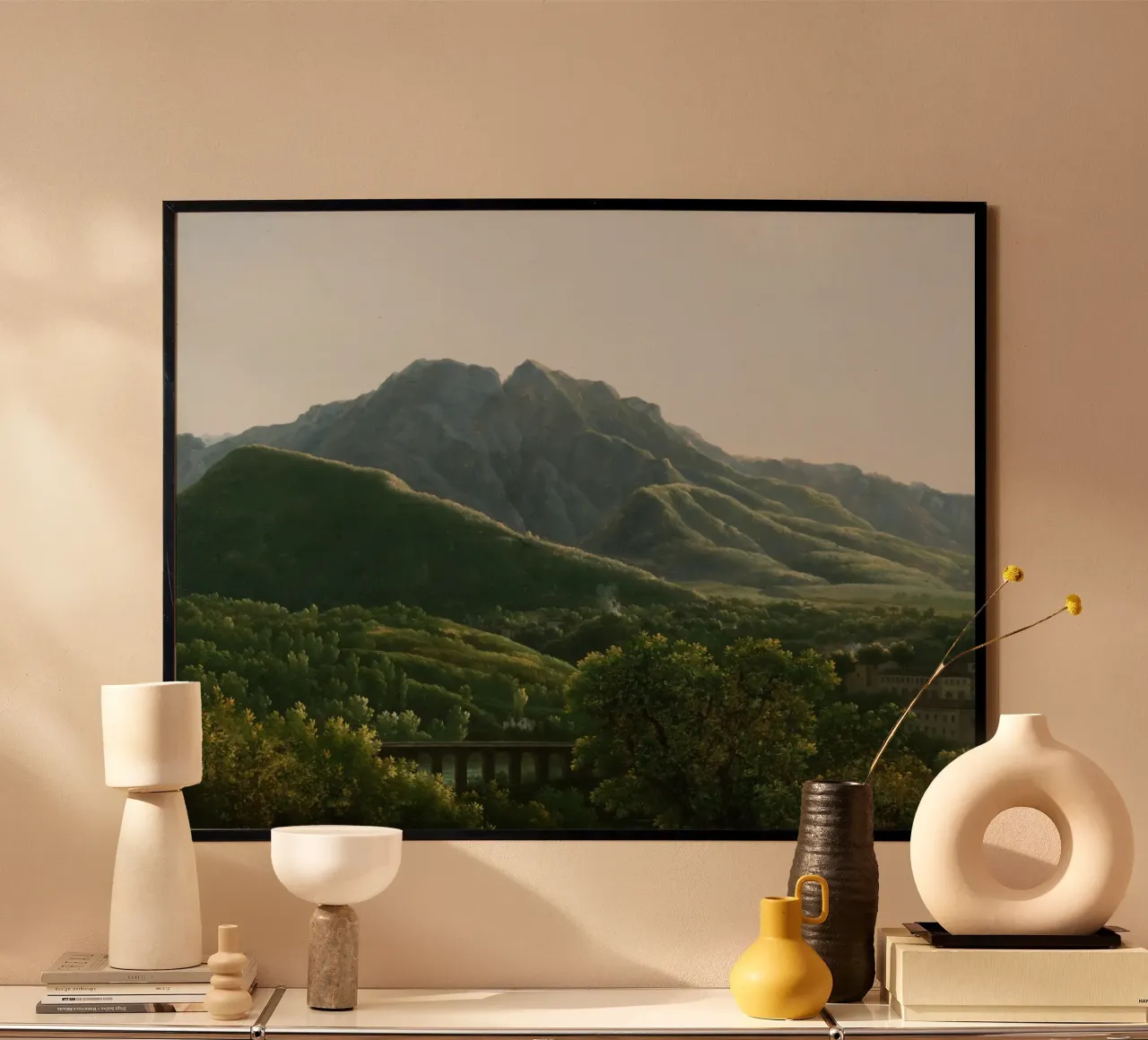 View of the Bridge and Part of the Town of Cava poster da vintageshop