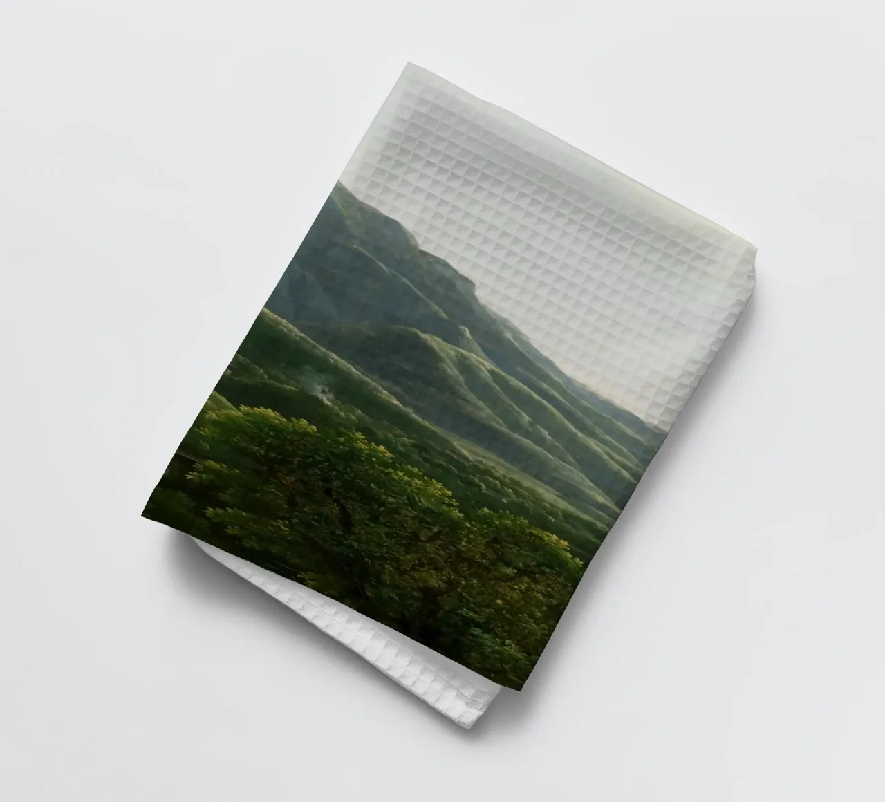 View of the Bridge and Part of the Town of Cava torchon de vintageshop