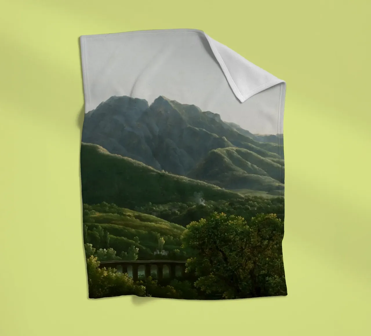 View of the Bridge and Part of the Town of Cava coperta in pile da vintageshop