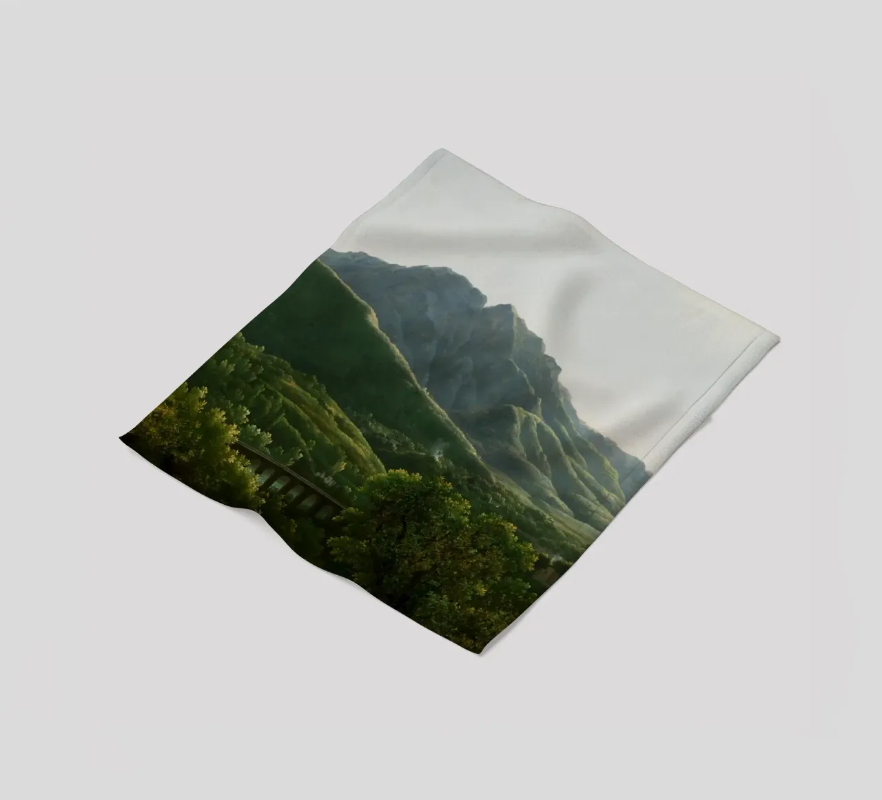 View of the Bridge and Part of the Town of Cava coperta in pile da vintageshop