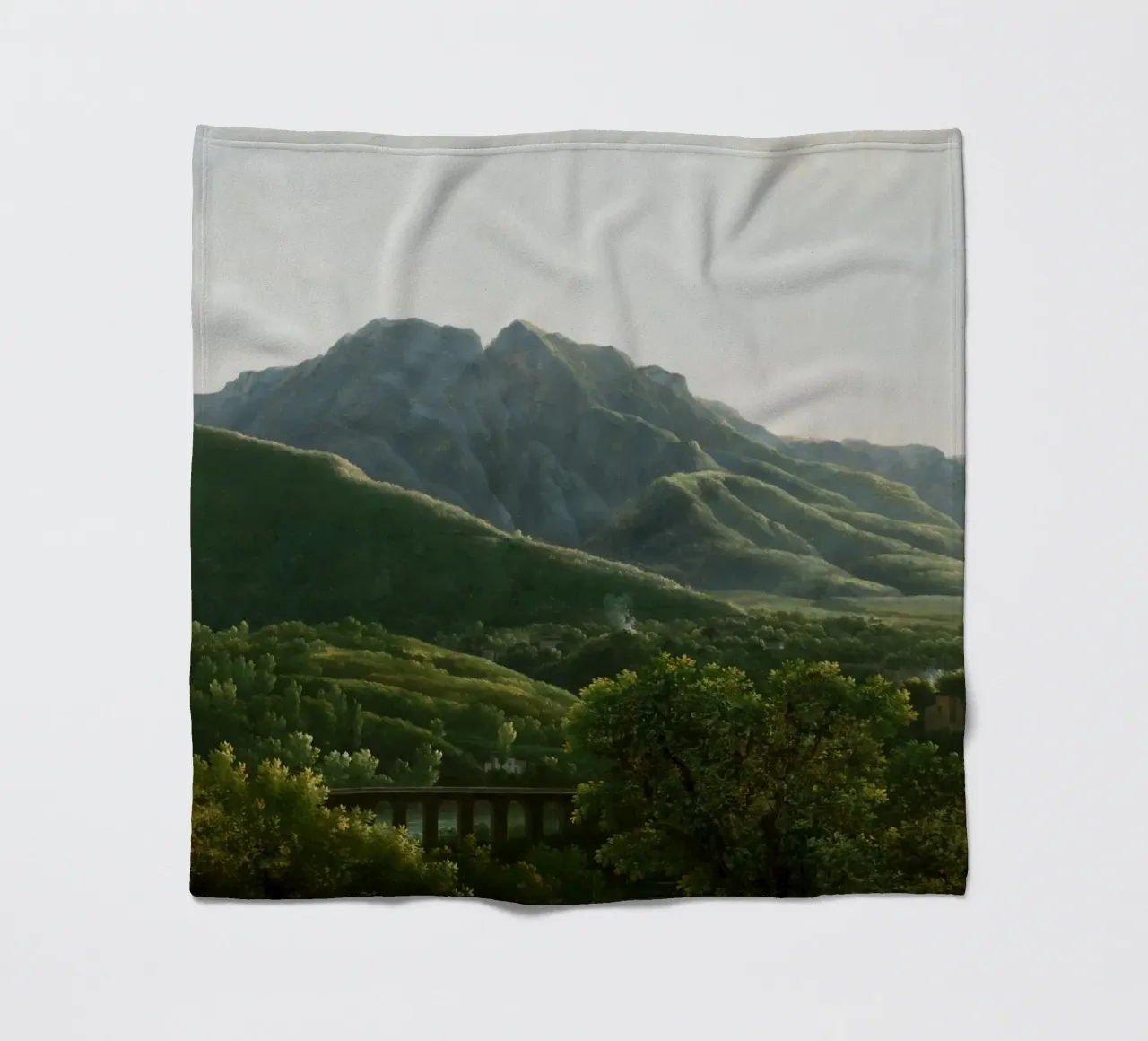 View of the Bridge and Part of the Town of Cava coperta in pile da vintageshop