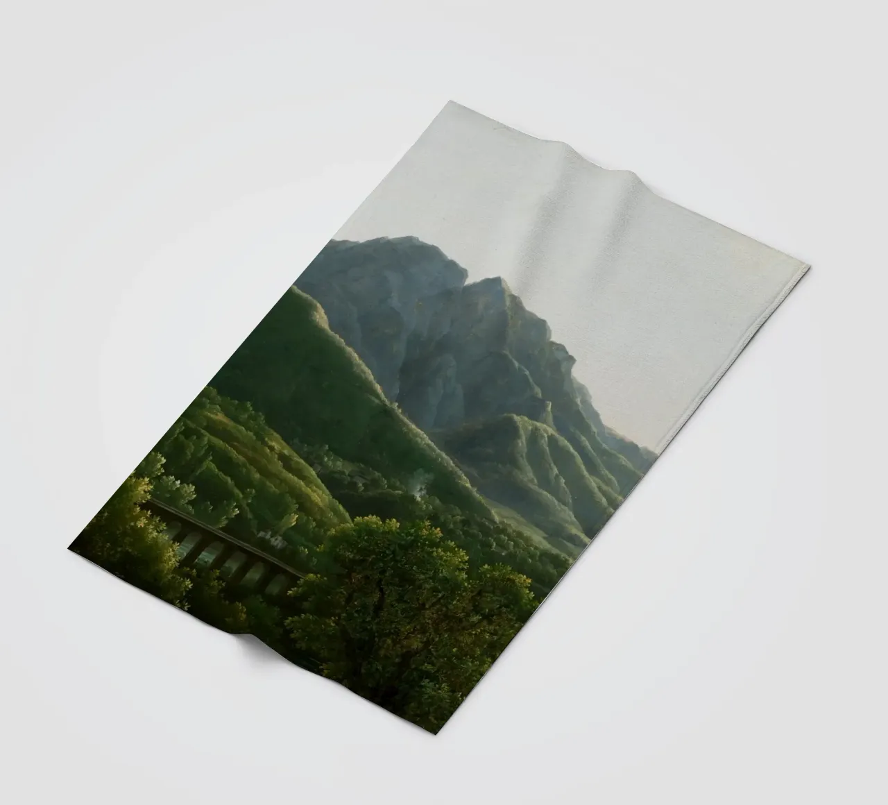 View of the Bridge and Part of the Town of Cava coperta in pile da vintageshop