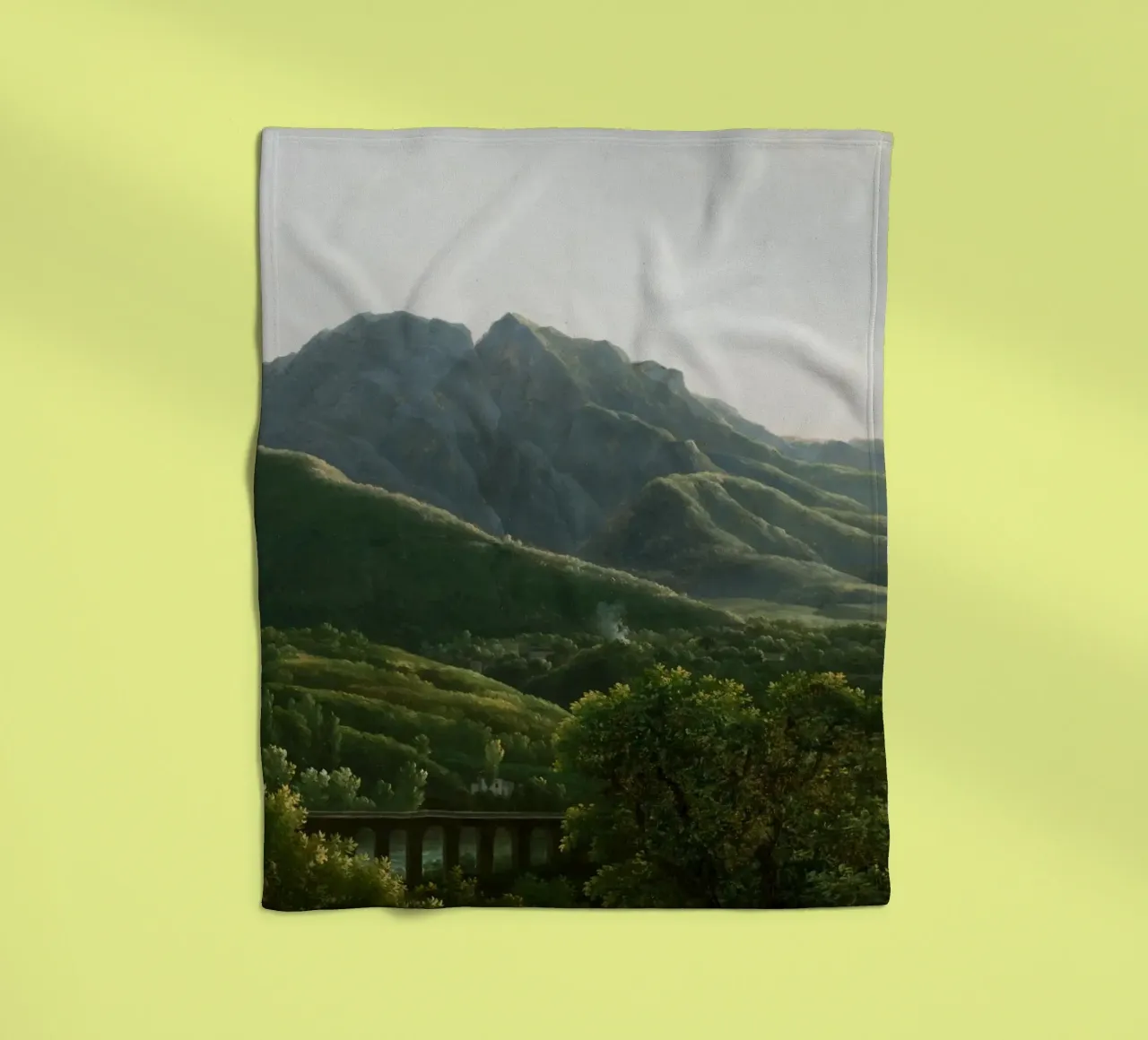 View of the Bridge and Part of the Town of Cava coperta in pile da vintageshop