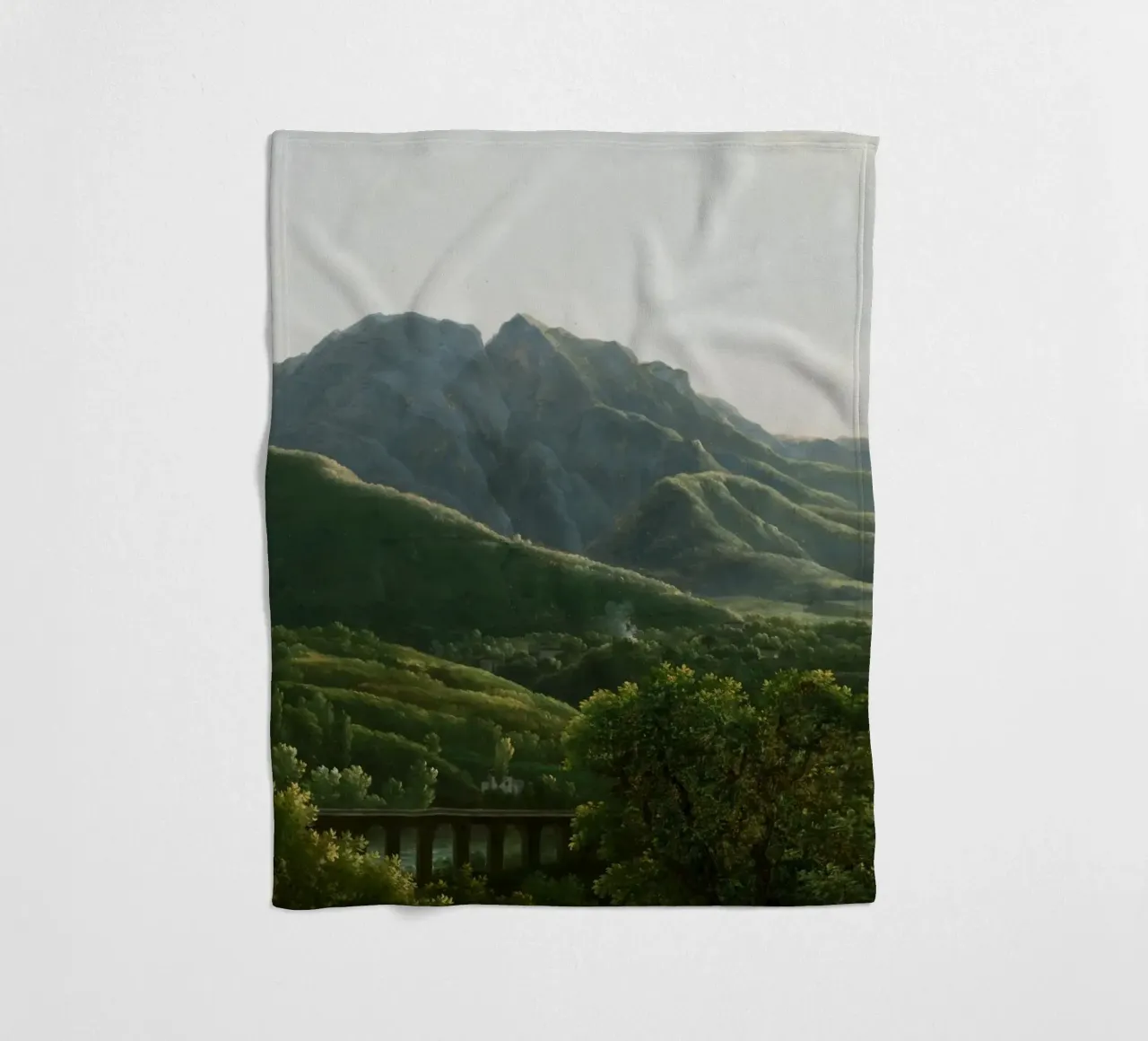 View of the Bridge and Part of the Town of Cava plaid polaire de vintageshop