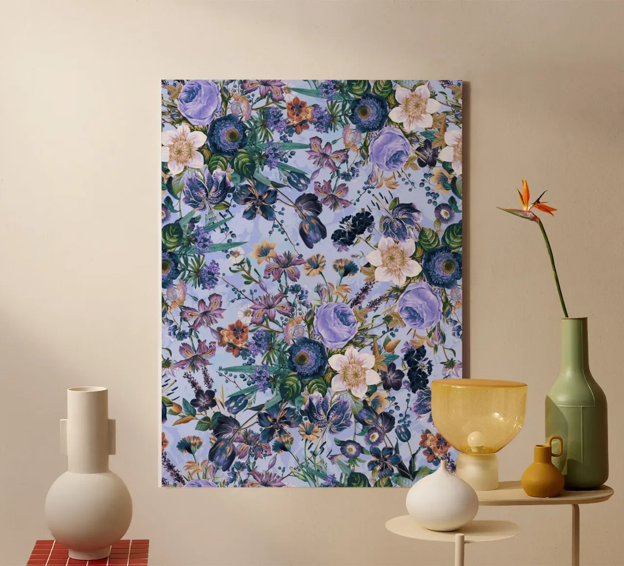 Spring Summer Floral Garden tela con Cornice a cassetta da burcukorkmazyurek