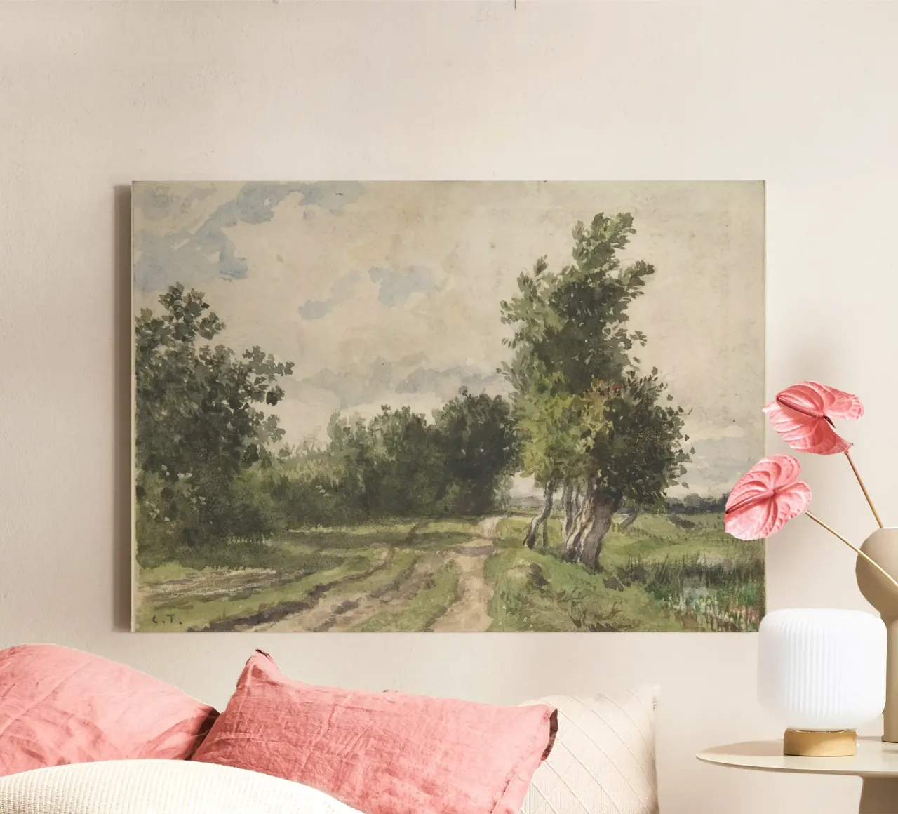 Landscape tela con Cornice a cassetta da vintageshop